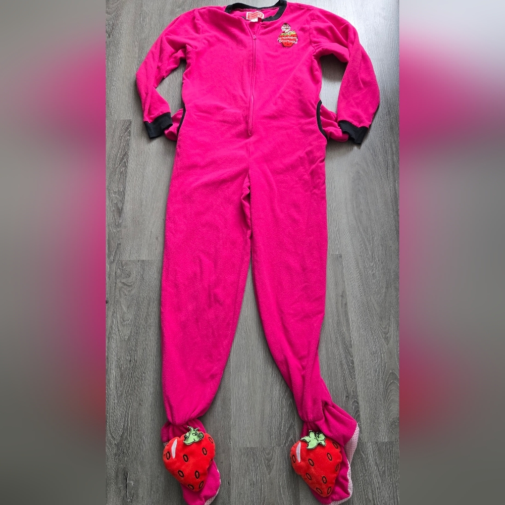 Pink Strawberry Kids Footies